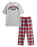 Festive Crew Unisex Grey Short Sleeve Long Leg Pyjama Set