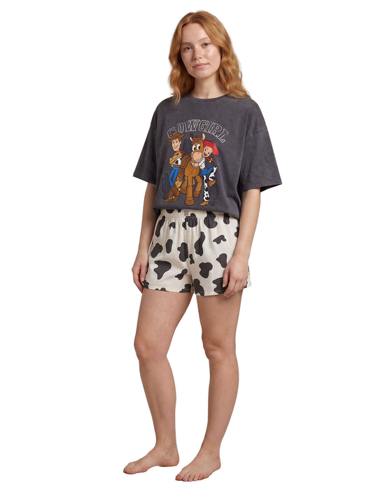 Disney Toy Story Jessie Womens Grey Short Sleeve Short Leg Pyjama Set