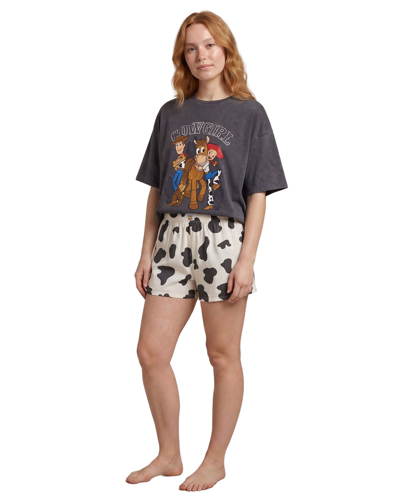 Disney Toy Story Jessie Womens Grey Short Sleeve Short Leg Pyjama Set