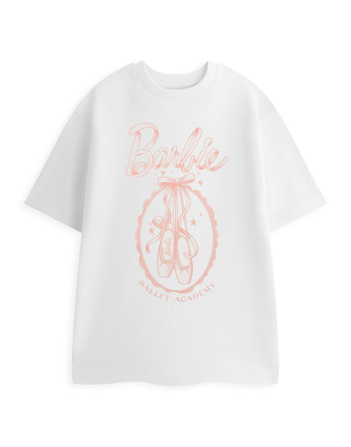 Barbie Ballet Womens White Short Sleeved T-Shirt