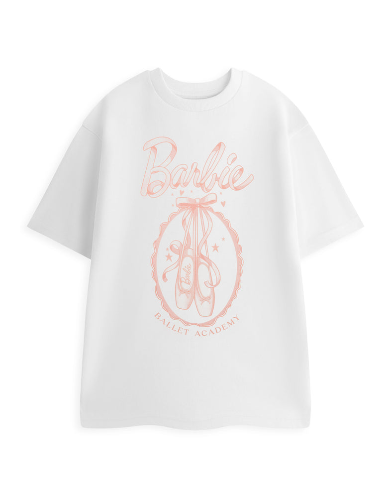 Barbie Ballet Womens White Short Sleeved T-Shirt