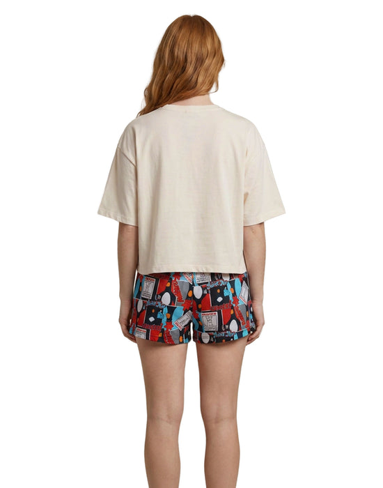 Wallace And Gromit Feathers Womens White Short Sleeve Short Leg Pyjama Set