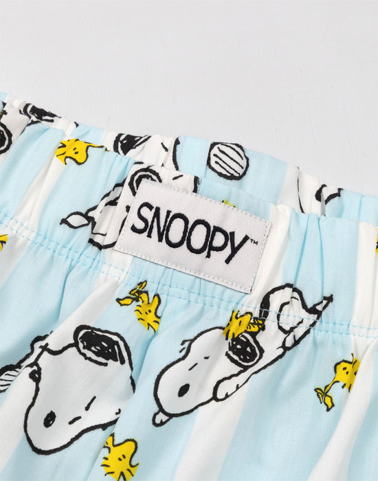 Peanuts Snoopy Lazy Days Womens Beige Short Sleeve Short Leg Pyjama Set