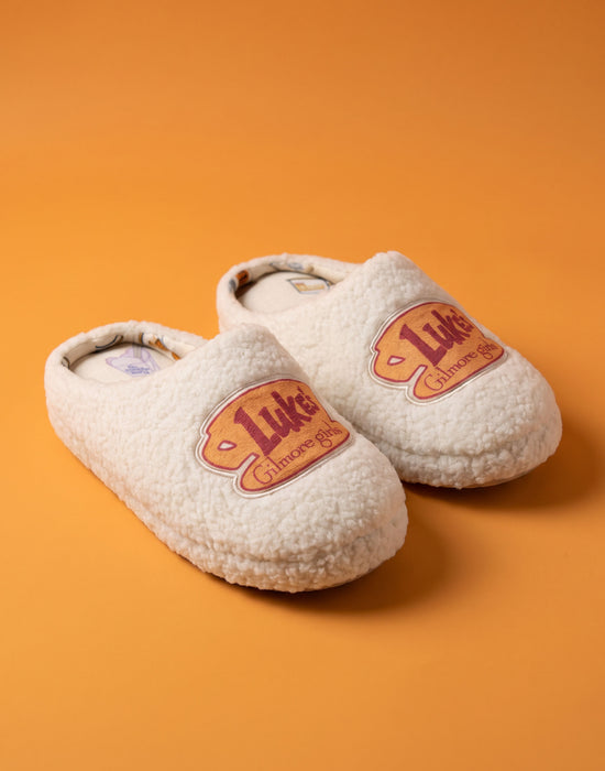 Gilmore Girls Logo Womens Beige Mule Slippers