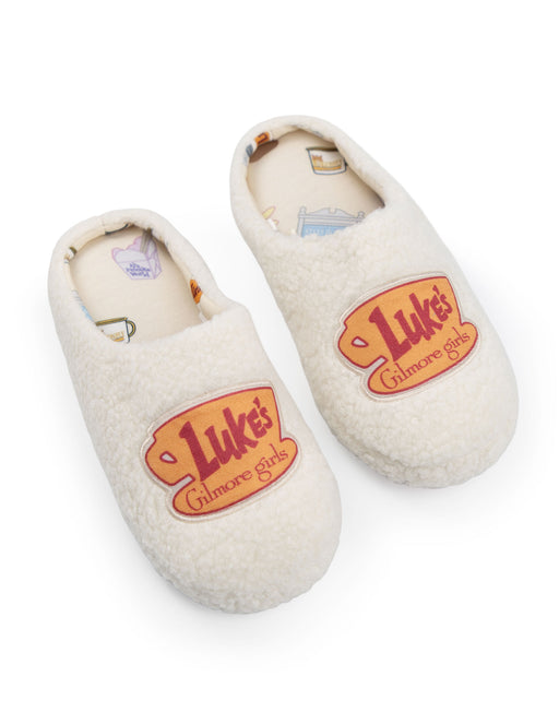 Gilmore Girls Logo Womens Beige Mule Slippers
