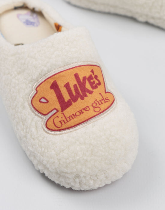Gilmore Girls Logo Womens Beige Mule Slippers