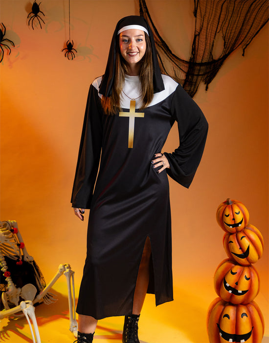 Show Me The Merch Nun Unisex Black 2 Piece Costume