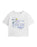 Peanuts Recs & Leisure Snoopy Womens White Cropped Short Sleeved T-Shirt