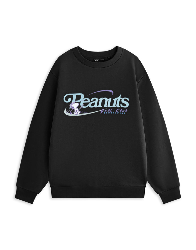 Peanuts Posh Sports Snoopy Womens Black Sweatshirt