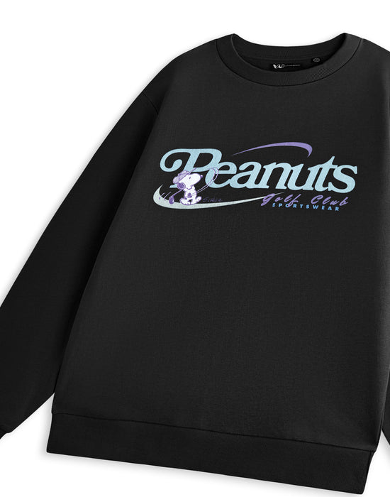 Peanuts Posh Sports Snoopy Womens Black Sweatshirt