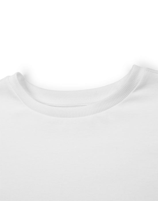 Barbie Bibble Heart Womens White Cropped Short Sleeved T-Shirt