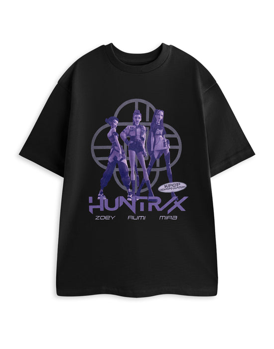 KPop Demon Hunters Names Womens Black Short Sleeved T-Shirt