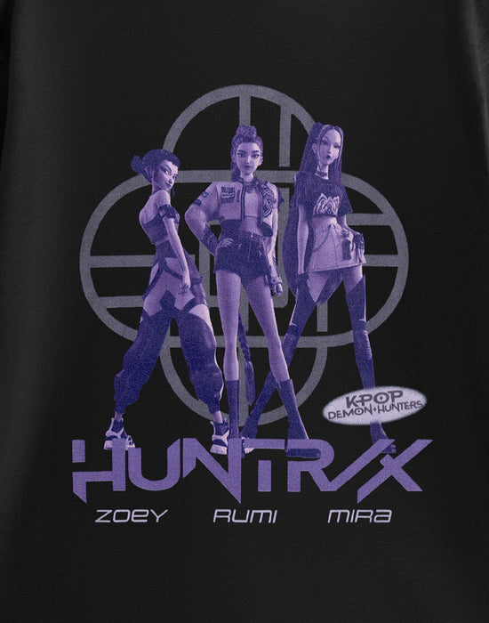 KPop Demon Hunters Names Womens Black Short Sleeved T-Shirt
