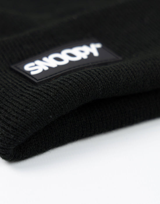 Peanuts Snoopy Womens Black Beanie Hat