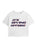 Show Me The Merch It's Giving Offside Womens White Cropped Short Sleeved T-Shirt