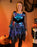 Blues Group Spider Womens Black 2 Piece Costume