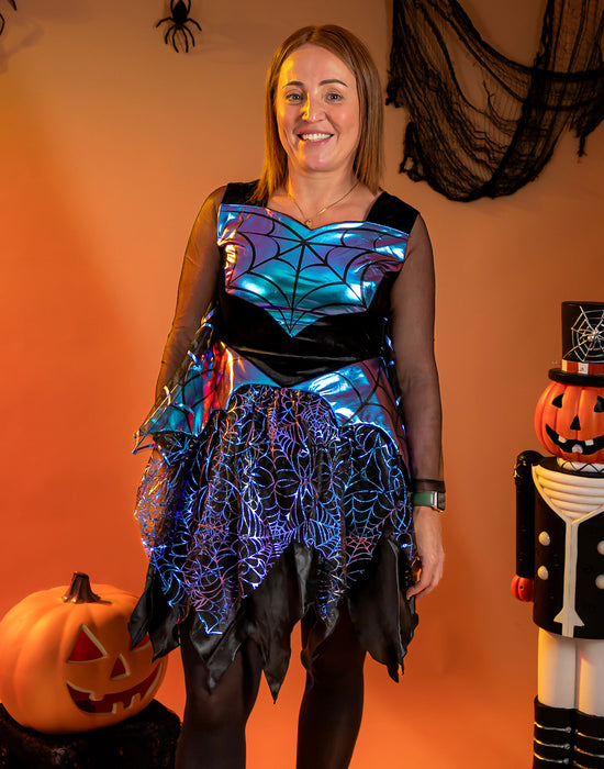 Blues Group Spider Womens Black 2 Piece Costume