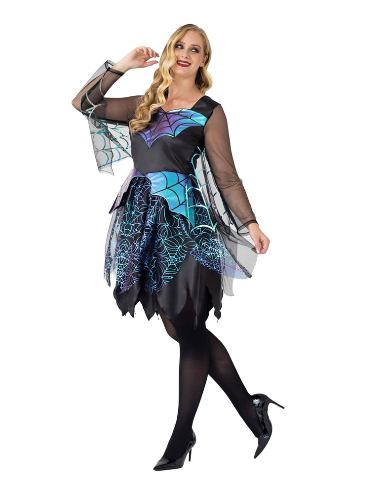 Blues Group Spider Womens Black 2 Piece Costume