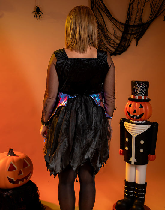 Blues Group Spider Womens Black 2 Piece Costume