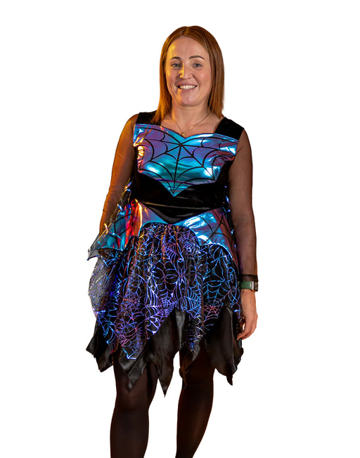 Blues Group Spider Womens Black 2 Piece Costume