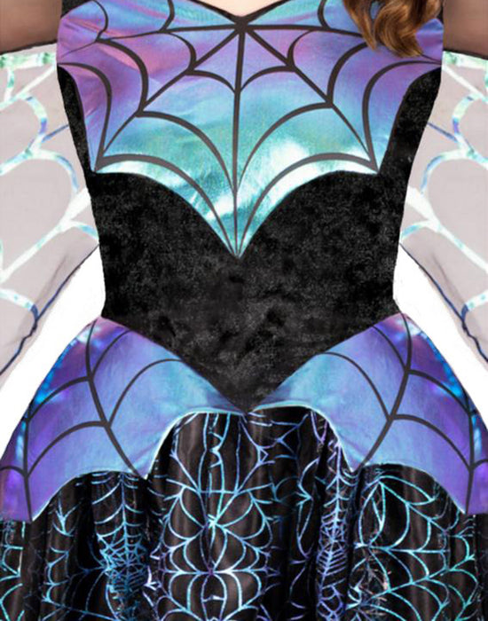 Blues Group Spider Womens Black 2 Piece Costume