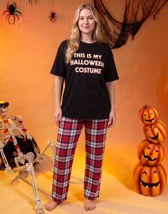 Show Me The Merch This Is My Halloween Costume Unisex Black Short Sleeve Long Leg Pyjama Set