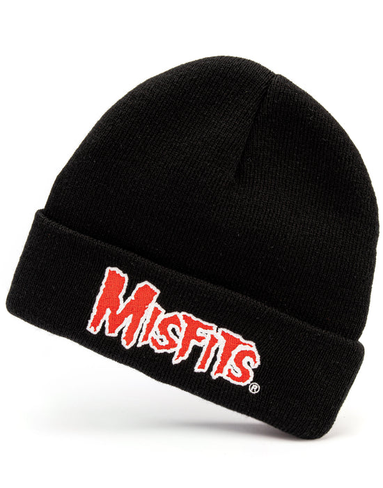 Misfits Band Logo Mens Black Beanie Hat