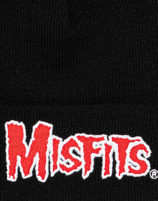 Misfits Band Logo Mens Black Beanie Hat