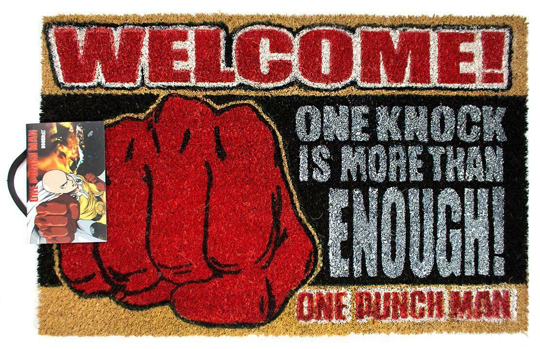 One Punch Man Unisex Red Coir Door Mat
