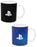 PlayStation Logo Print Womens Black Heat Changing Mug