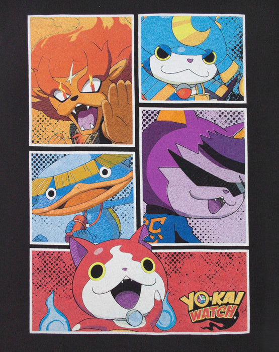Yo Kai Watch Yo-Kai Watch Unisex Kids Black Short Sleeved T-Shirt