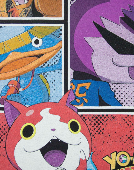 Yo Kai Watch Yo-Kai Watch Unisex Kids Black Short Sleeved T-Shirt