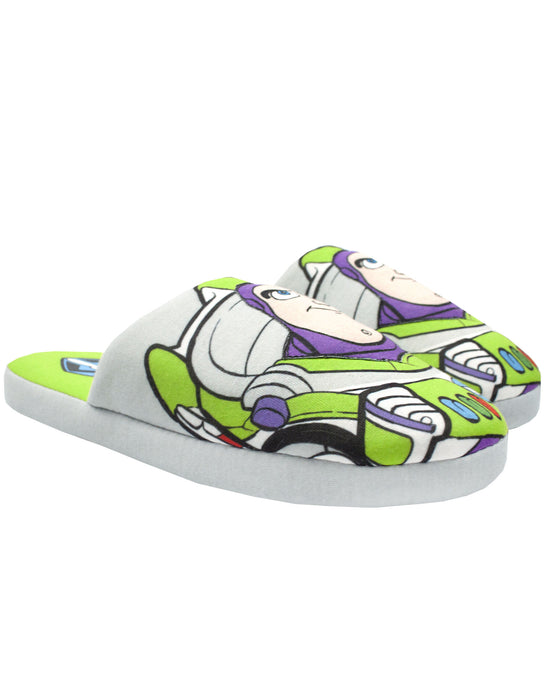 Disney Buzz Lightyear Boys Green Mule Slippers