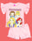 Disney Princesses Girls Pink Short Sleeve Short Leg Pyjama Set