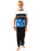 PlayStation Logo Controller Symbols Print Boys Black Short Sleeve Long Leg Pyjama Set