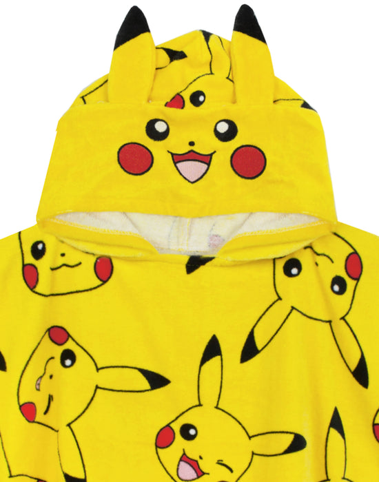 Pokemon Pikachu Unisex Kids Yellow Poncho Towel