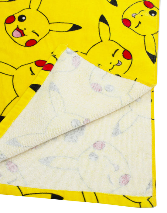 Pokemon Pikachu Unisex Kids Yellow Poncho Towel