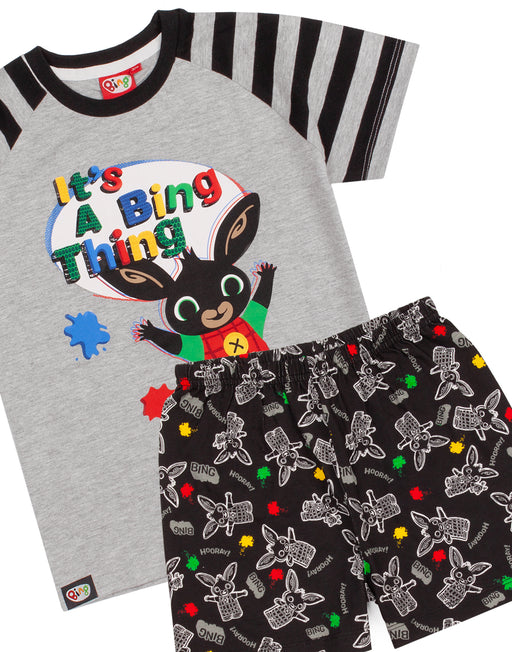 Bing Bunny Boys Grey Short Sleeve Short Leg Pyjama Set