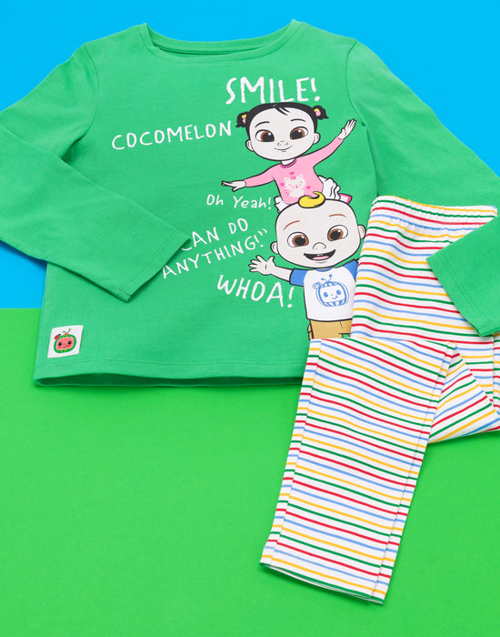 Cocomelon Unisex Kids Green T-Shirt and Legging Set