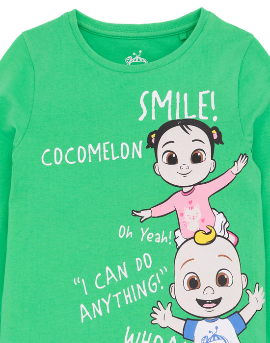 Cocomelon Unisex Kids Green T-Shirt and Legging Set