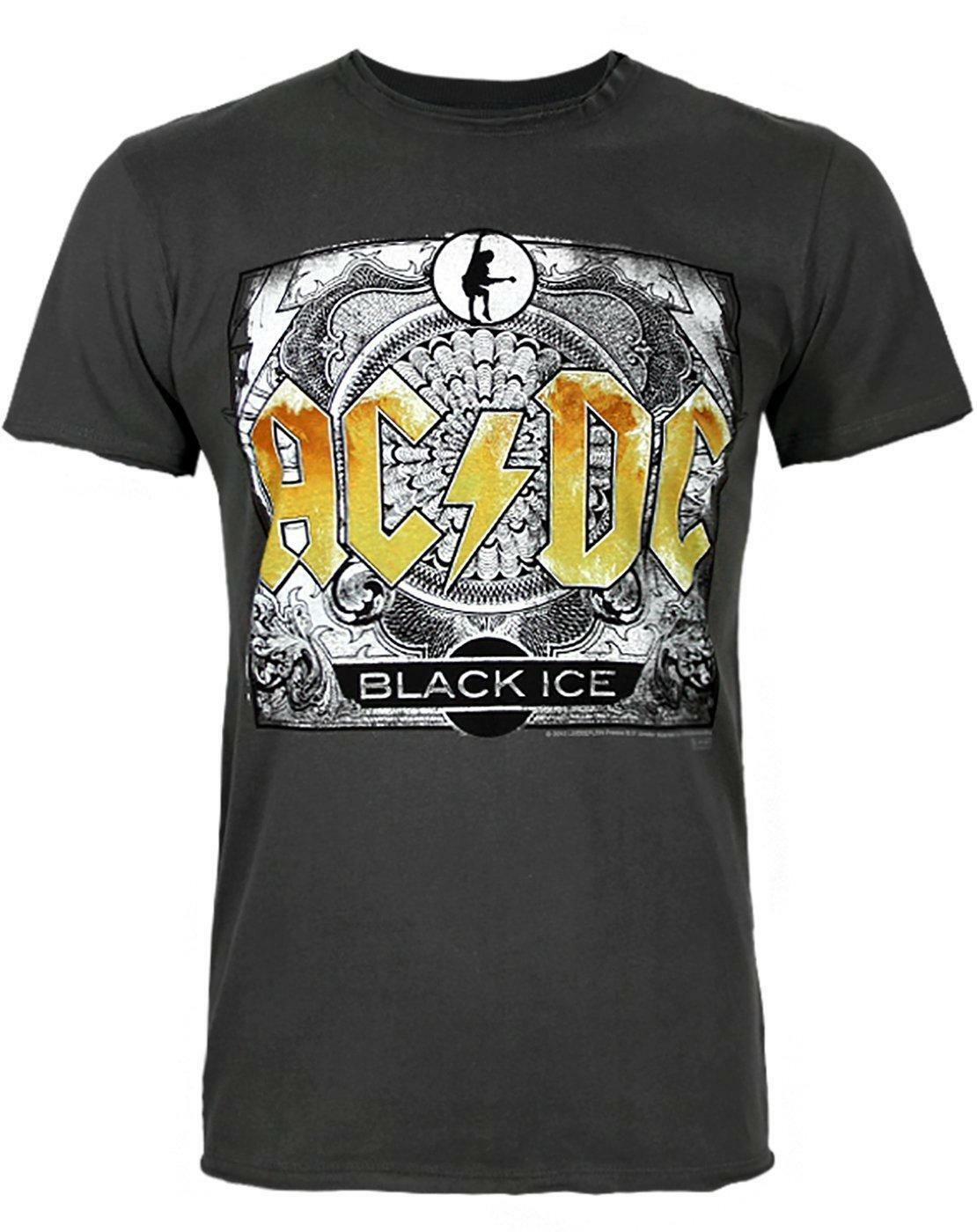 Amplified Clothing AC/DC Mens Grey Short Sleeved T-Shirt — Vanilla ...