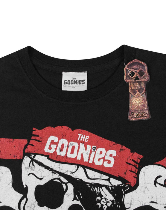 Goonies Mens Black Short Sleeved T-Shirt