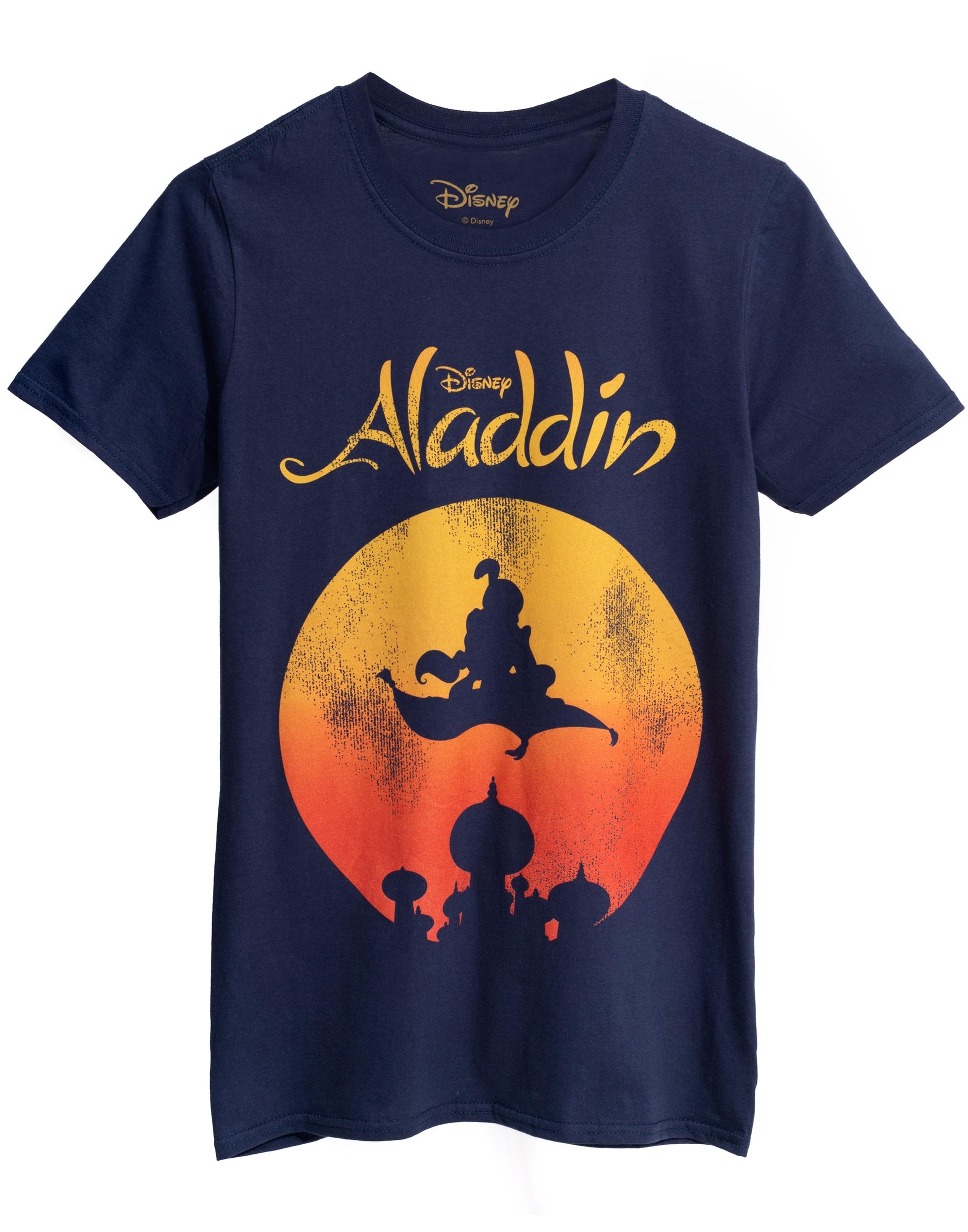 Disney Aladdin Mens Blue Short Sleeved T-Shirt — Vanilla Underground