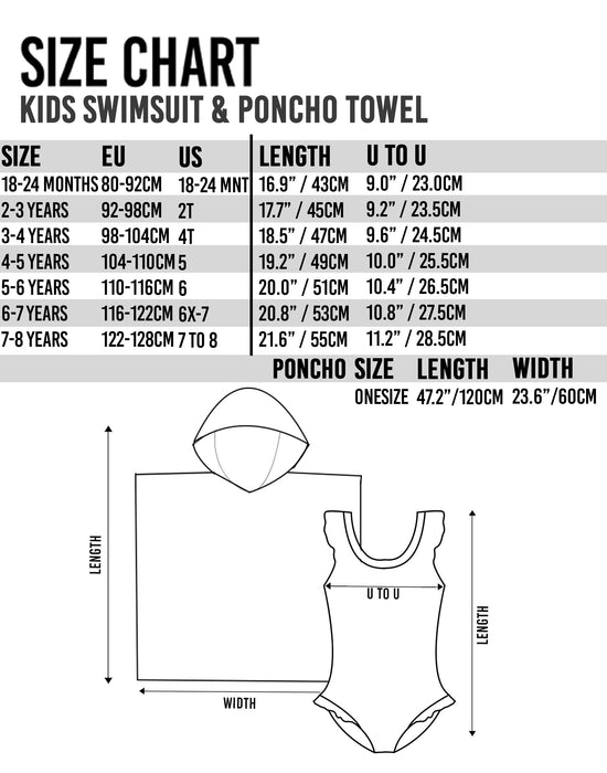 Disney Minnie Mouse Girls Pink Poncho Towel and 1 Piece Swimming Costume Set