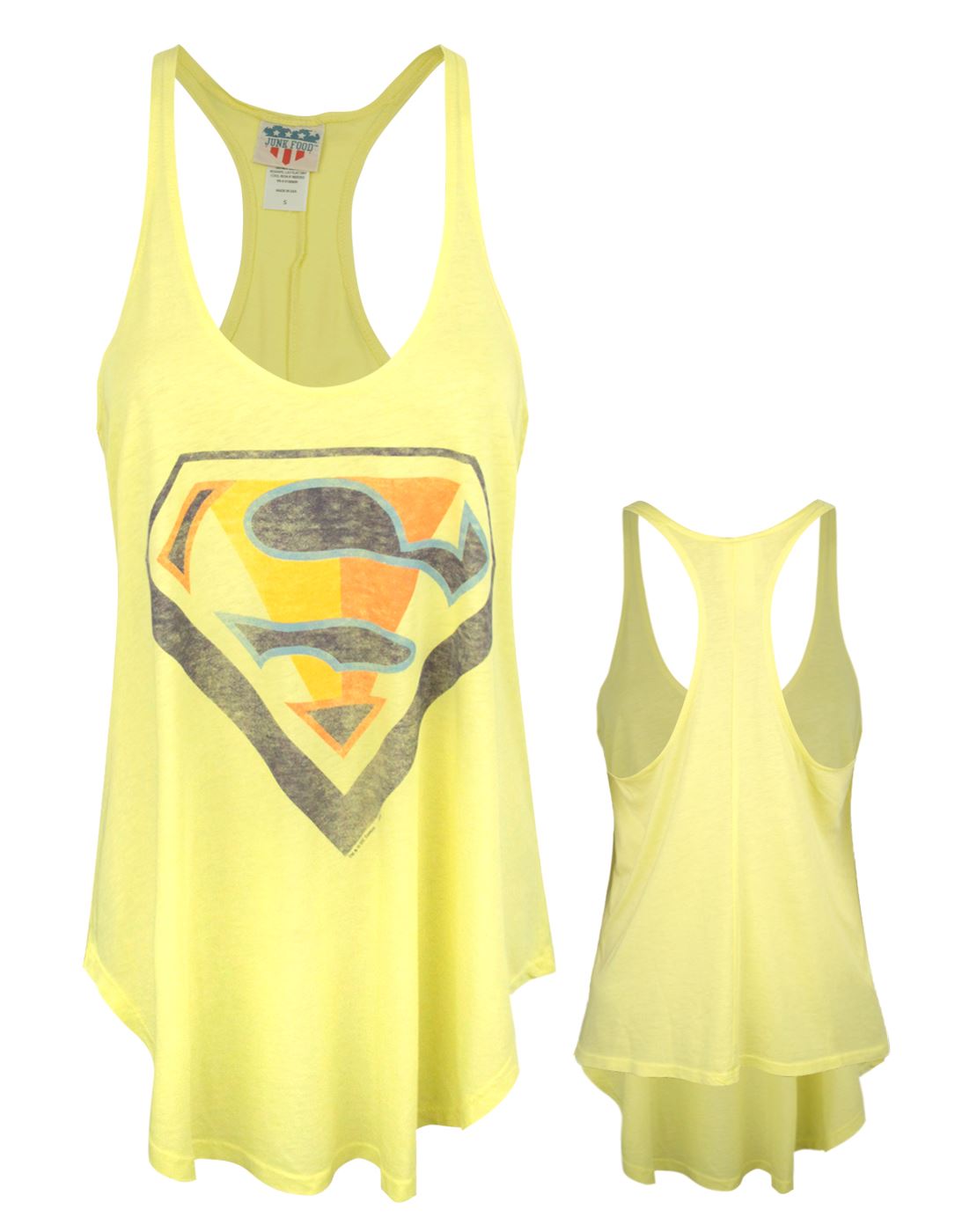 Junk Food Clothing Superman Womens Yellow Vest — Vanilla Underground