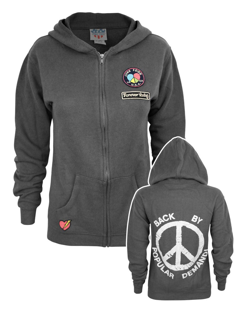 Junk Food Clothing Womens Grey Hoodie