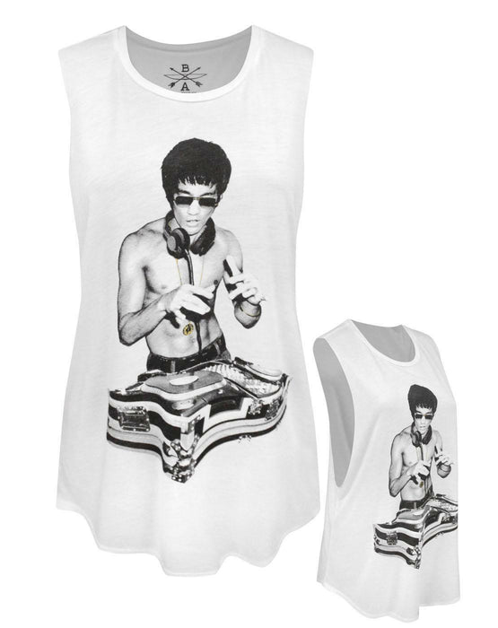 Bruce Lee Womens White Vest