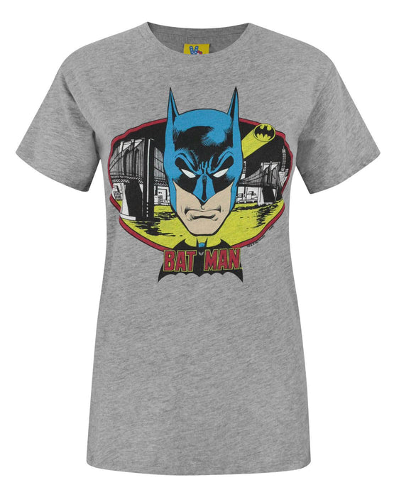 Junk Food Clothing Batman Womens Grey Short Sleeved T-Shirt