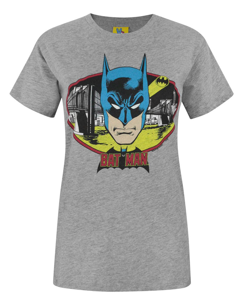 Junk Food Clothing Batman Womens Grey Short Sleeved T-Shirt