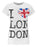 I Love London I Love London Text Womens White Short Sleeved T-Shirt